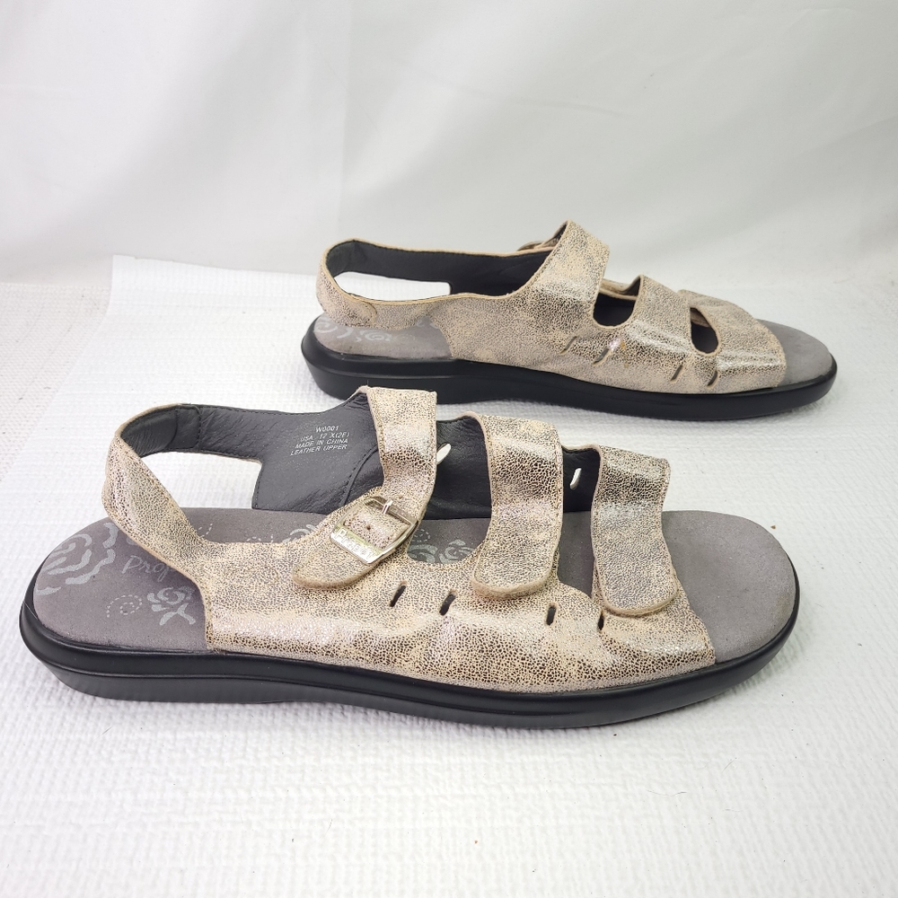 Propet Breeze Walker W0001 Sandals Flats Adjustable Straps Shoes Size 12 2E Wide